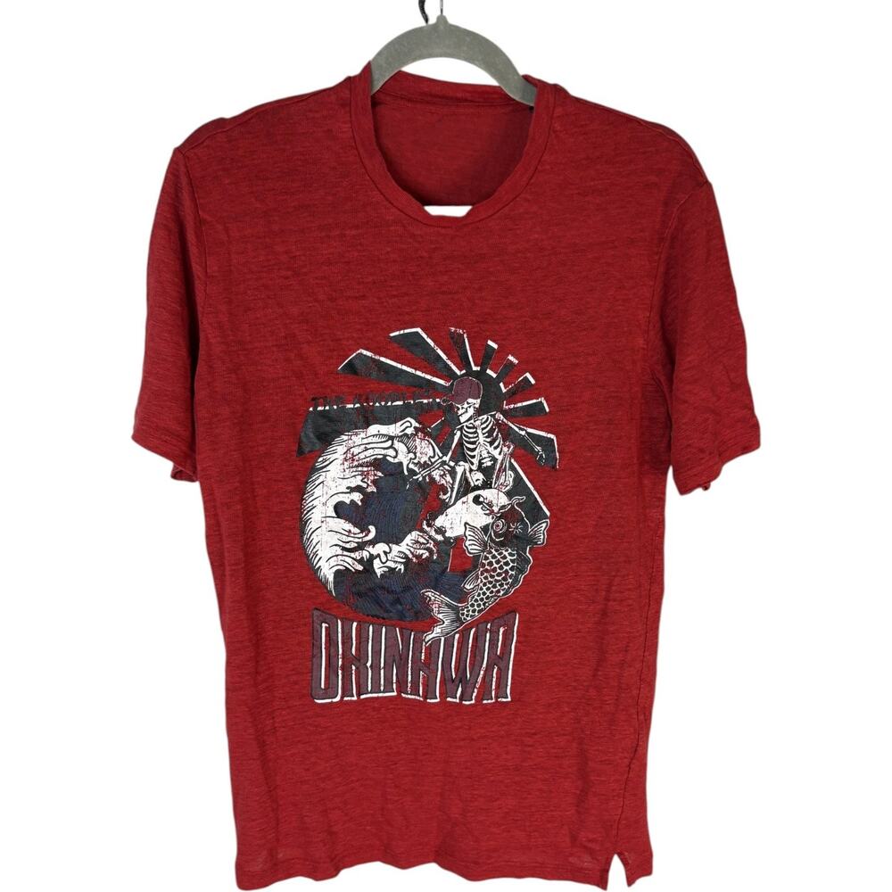 The Kooples Linen Okinawa Graphic Shirt Streetwear Work Everyday Casual S